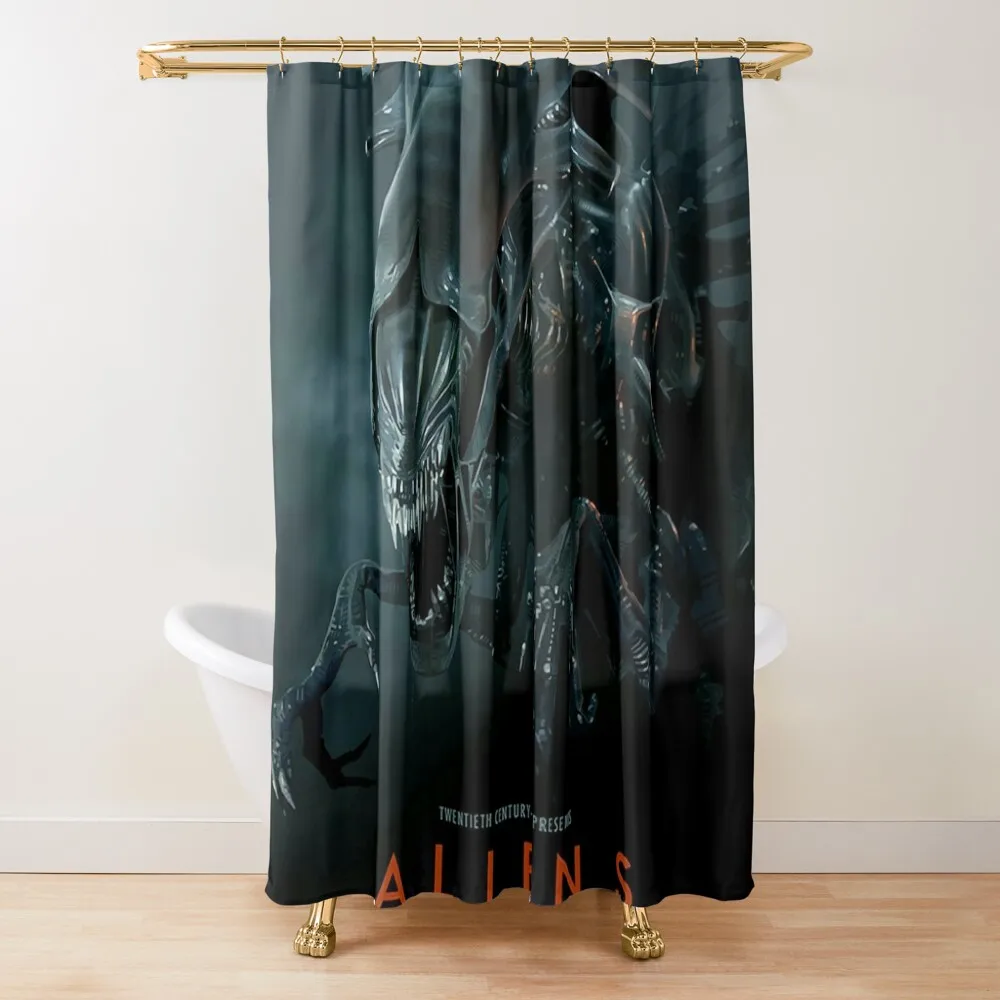 

Aliens - 1986 Shower Curtain Bathroom Accessory Waterproof Shower Shower Bath Set For Bathroom Curtain