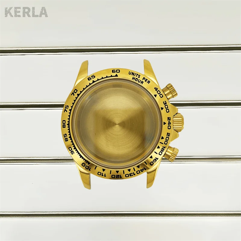 

Top 39.2mm Assembly Accessories Sapphire Case for Daytona VK63 VK64 Quartz Movement Three-eye Stai Nless Steel Panda Watch Case