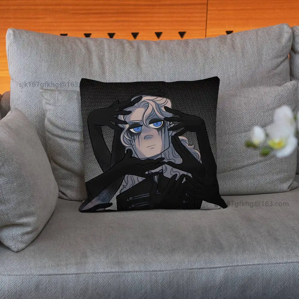 M-Metal Family Dee Pillow Case Anti-dustmite Pillowcase Invisible zipper silky short plush Sofa cushion cover