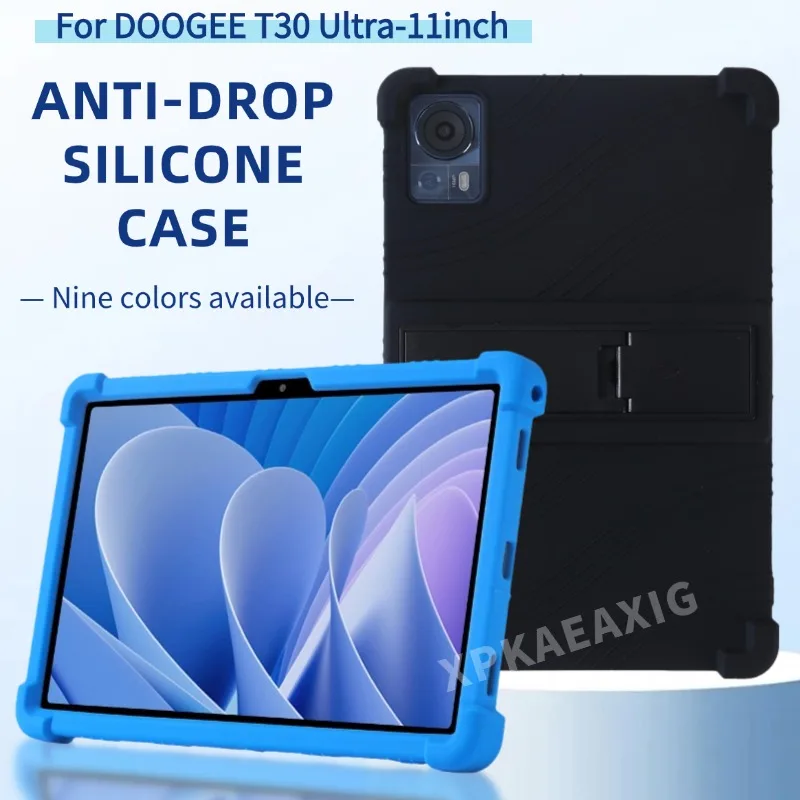 

For DOOGEE T30 Ultra Tablet Case 11inch Case Shockproof Airbags Soft Silicone Ajustable Stand Precise Cutouts Android 13 Cover