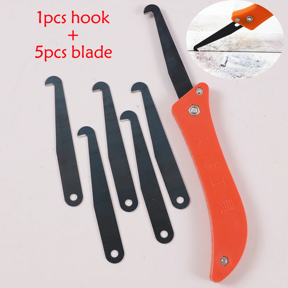 

1Set Folding Tile Gap Repair Tool Hook Knife Floor Wall Seam Old Mortar Grout Cleaning Dust Removal Home Construction Hand Tools