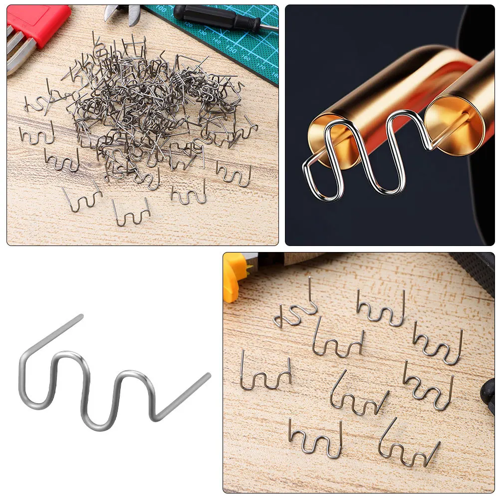 

100pcs 0.8Mm Insurance Bumper Welding Staples Wave Shaped Plastic Repair Kit For Car Dashboards Lamp Holders Automotive Welding