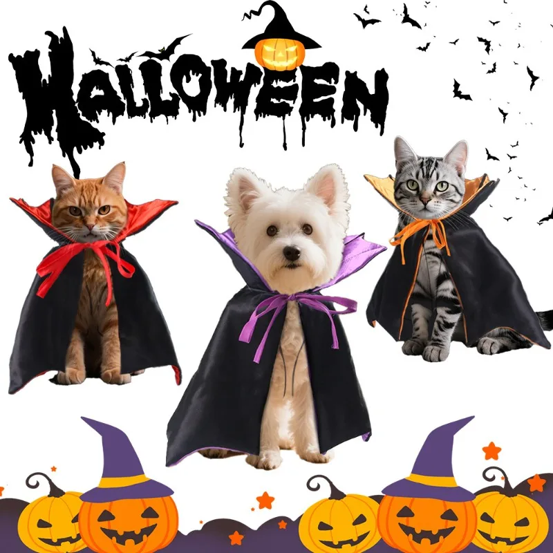 

Pet Cape, Halloween Cat, Small Dog, Dog Horn Cape, No Sense of Restraint, Adjustable Rope