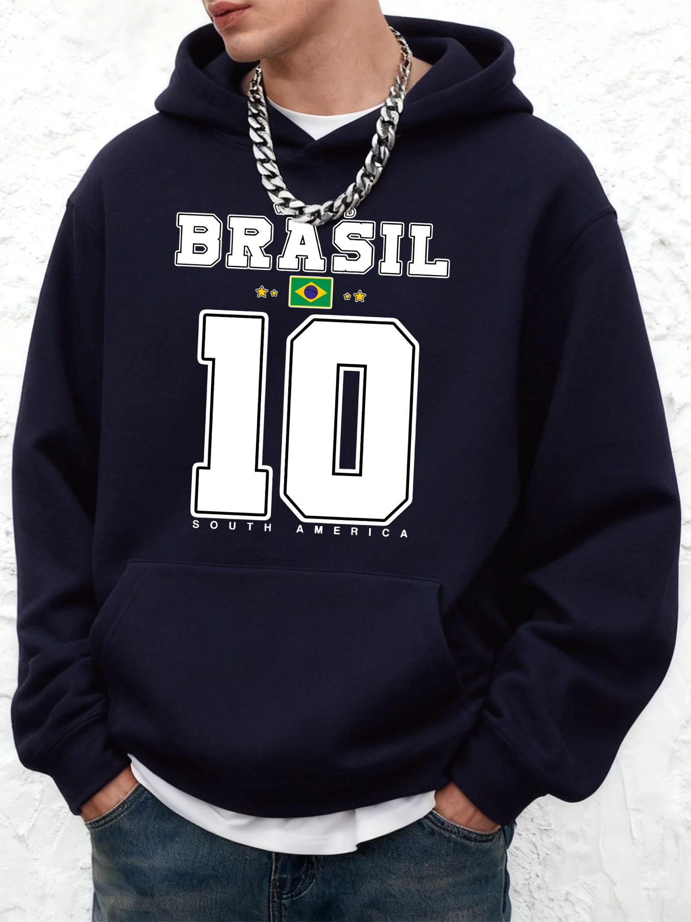 العالم البرازيل أمريكا الجنوبية الطباعة الرجال هوديس فضفاض القطن هودي كل مباراة جيب البلوفرات الخريف الدافئة للجنسين الشارع الشهير