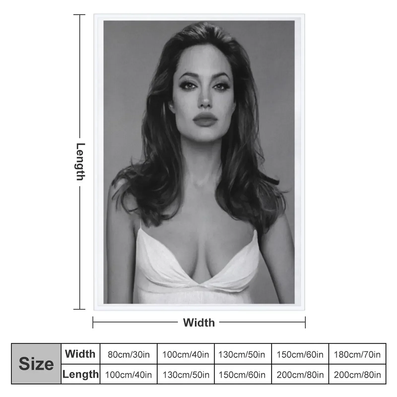 New Angelina Jolie Throw Blanket Sofa Quilt Blankets For Baby Moving funny gift Blankets