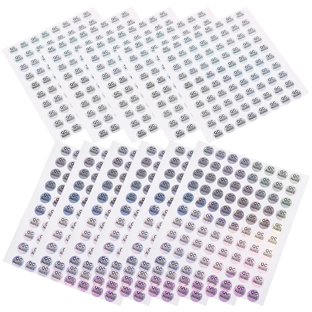 

1600pcs Qc Passed Labels Warehouse Quality Inspection Stickers Adhesive Waterproof For Inventory Management Production