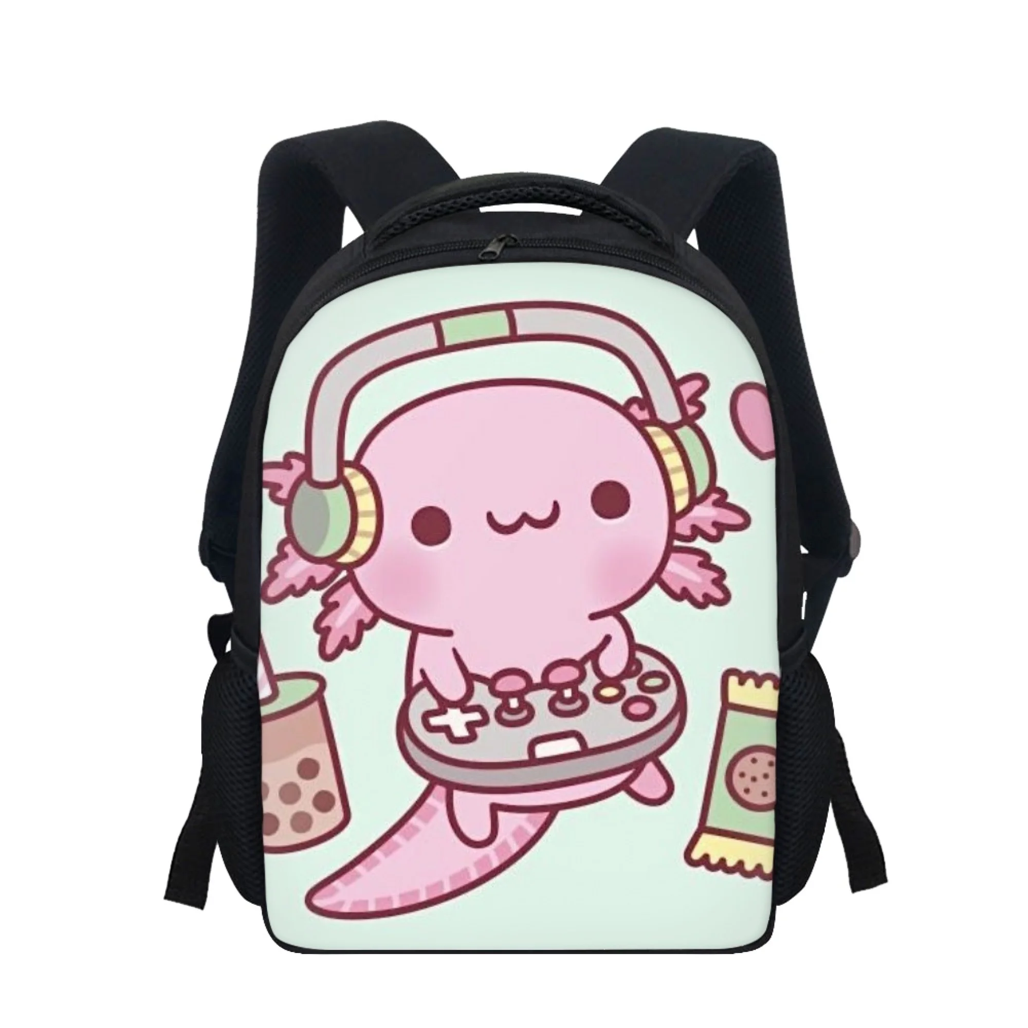 Mochila escolar con estampado 3d de salamandra de dibujos animados para niños y niñas, regalo sorpresa de 12 pulgadas, novedad