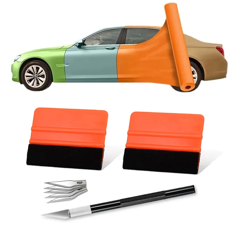 

Car Styling Accessories Felt Edge Squeegee 7.5cm/10cm Vinyl Scratch Free Scraper Auto Styling Vinyl Adhesive Wrap Tool for Car