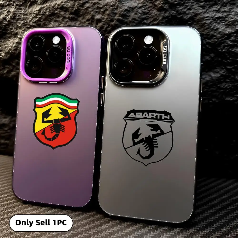 A-Abarth Scorpion Phone Case For iPhone 17 16 15 14 13 12 11 Pro Max Air Colorful Matte Laser Aurora Shockproof