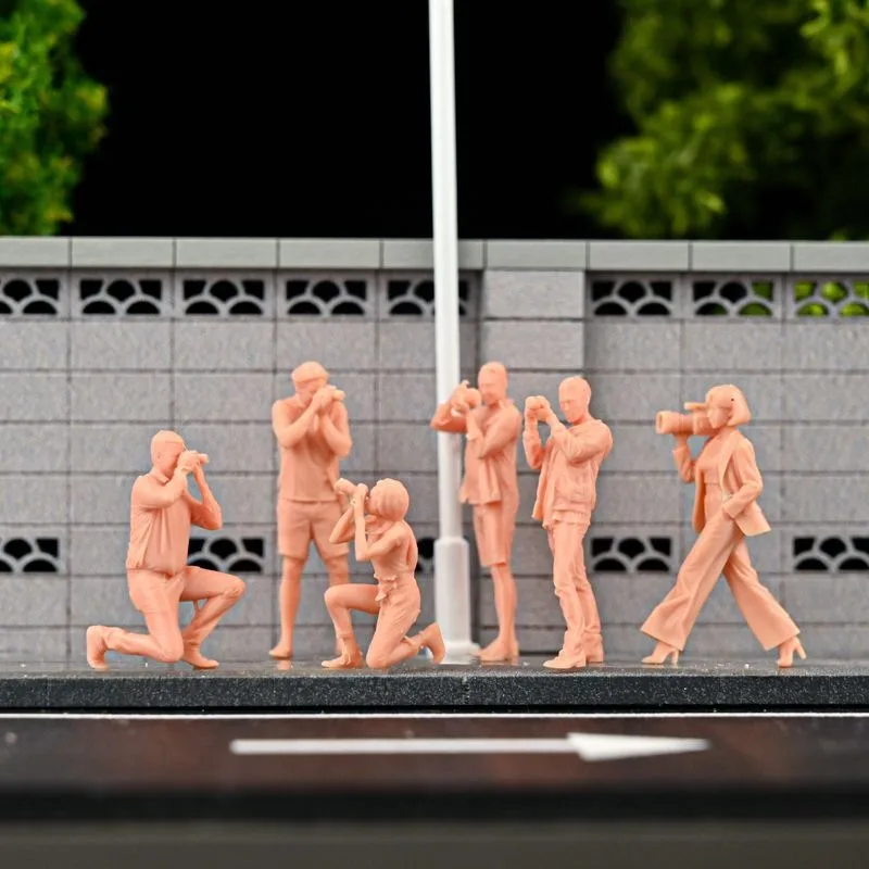 Modern urban photojournalist professional photography theme urban sand table micro-shot 1:64 ratio set miniature white mold
