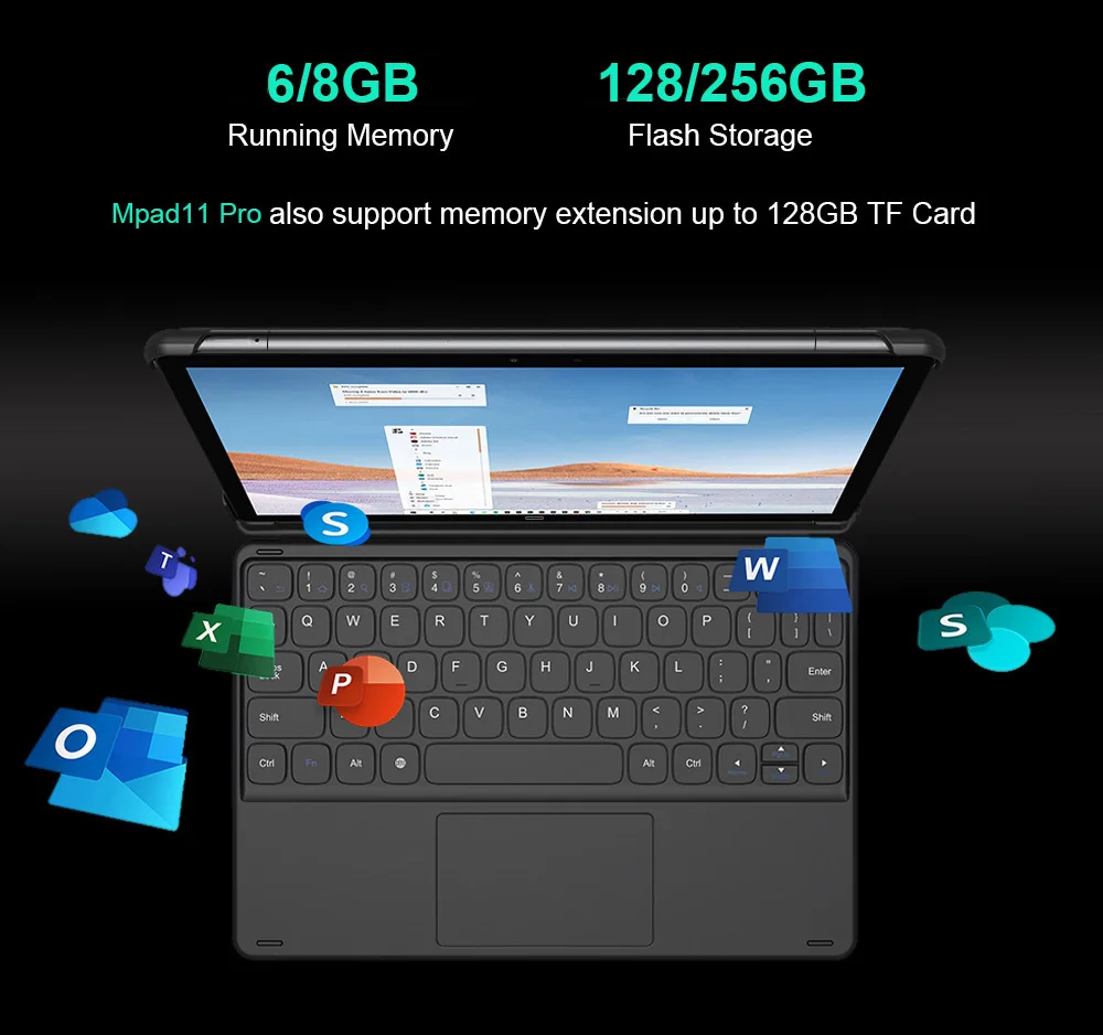 Nenmone Mpad11 4G Tablet 2 In 1 Tablet PC 10.8inch Display MT6797 Octa core Processor 8GB RAM 256GB Android Tablets PC