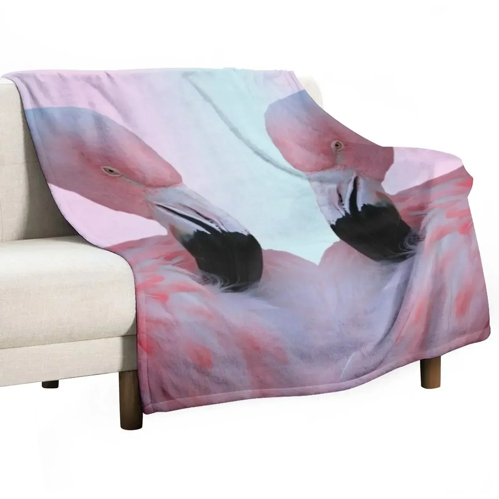 

Pink Flamingo Throw Blanket Soft Plush Plaid Tourist Luxury St For Baby Blankets