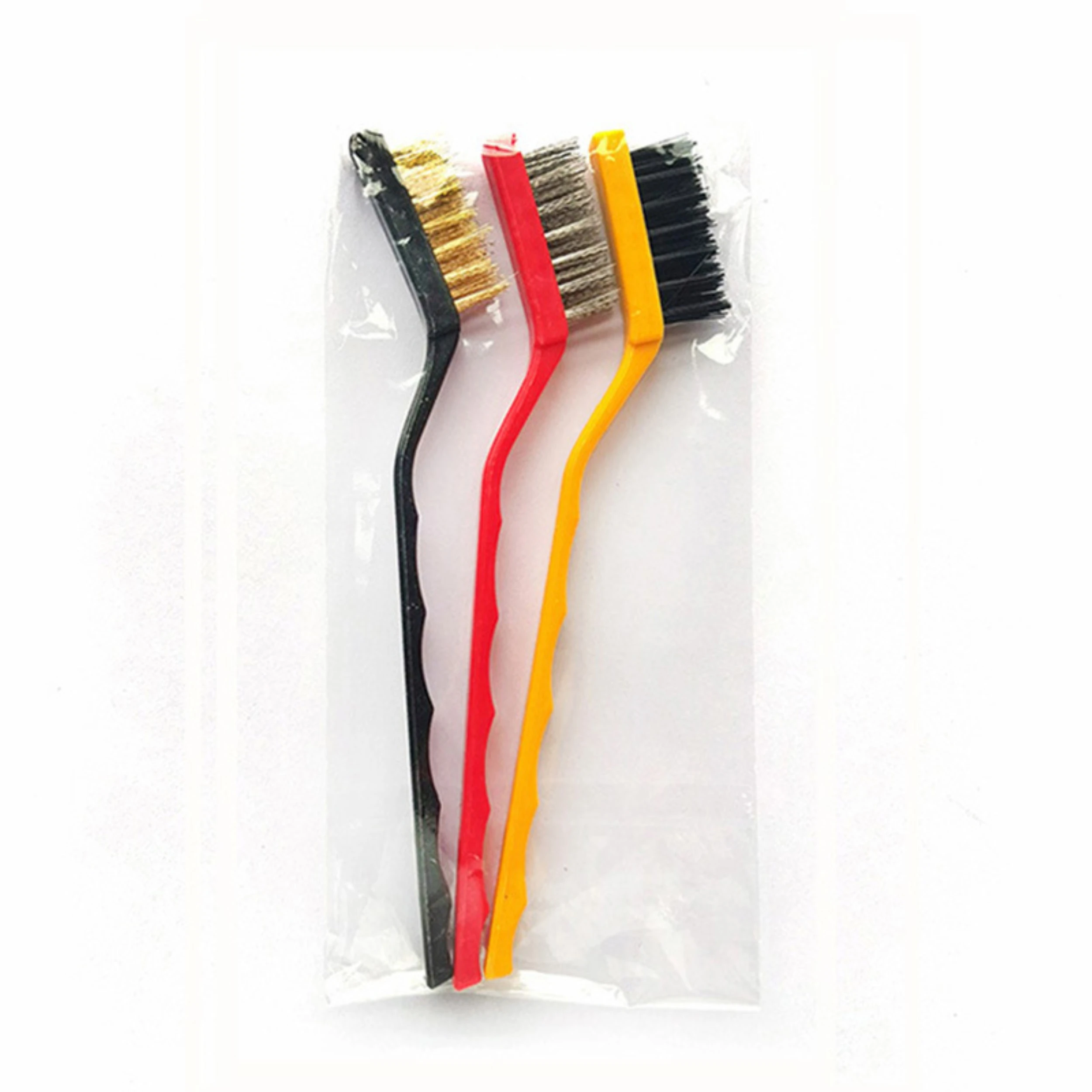 

3pcs Mini Wire Brush Set Rust Paint Metal Cleaner Cleaning Welding Slag and Rust Suitable for Cleaning Paint Rust Dirt