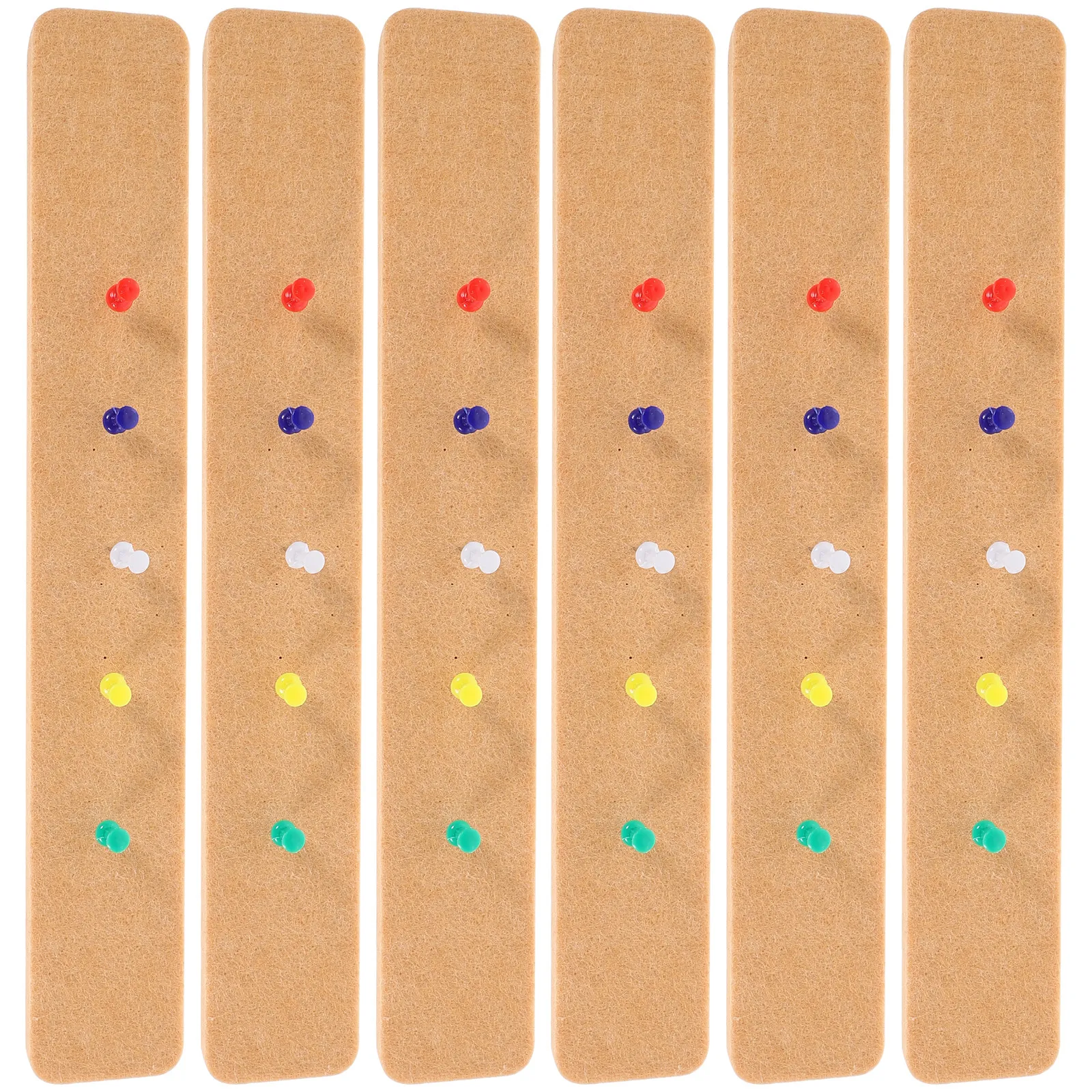 

6Pcs Felt Bulletin Board Strips Easy Install Pin Boards for Walls Small Bulletin Strip Memo Board Pin Boards for Walls