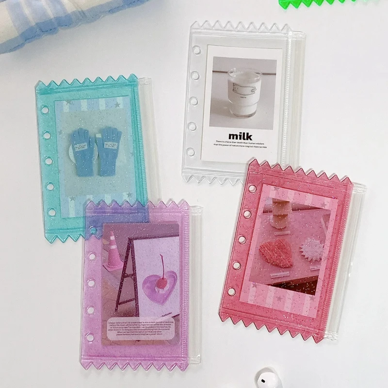 1 Piece M5 Size Separator Page for Scrapbook Journal Glitter Candy Color Kpop Photocard Cover Page DIY Decor Notebook Page