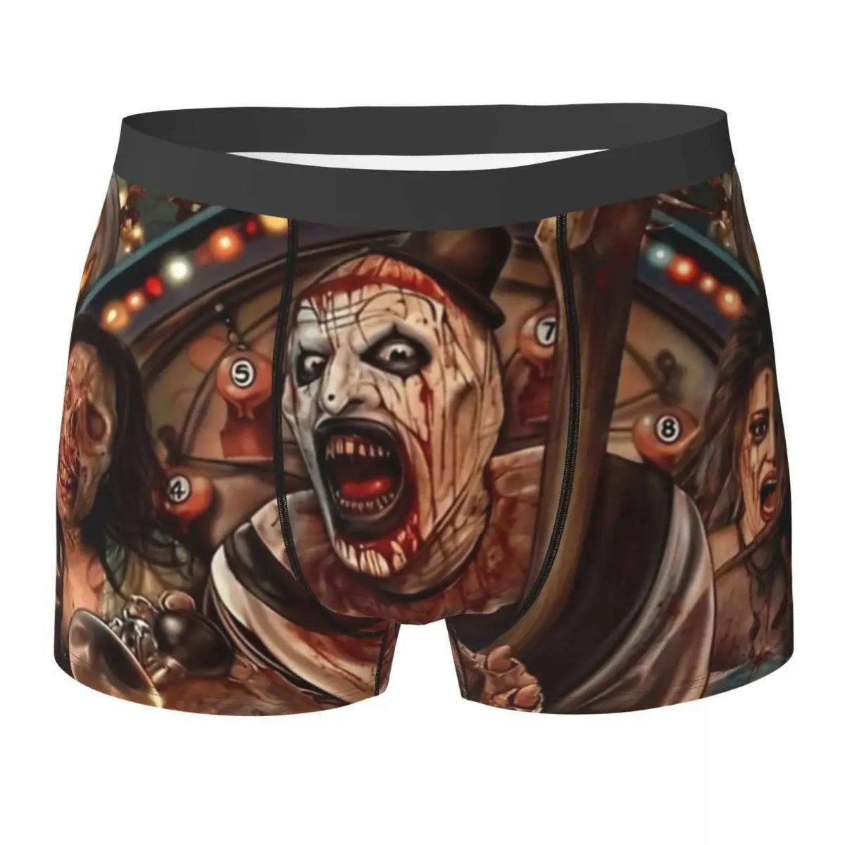 

Terrifier Art The Clown Horror Movie Нижнее белье Плакат Мужские трусики Стрейч-боксеры с принтом Модные шорты Трусы размера плюс