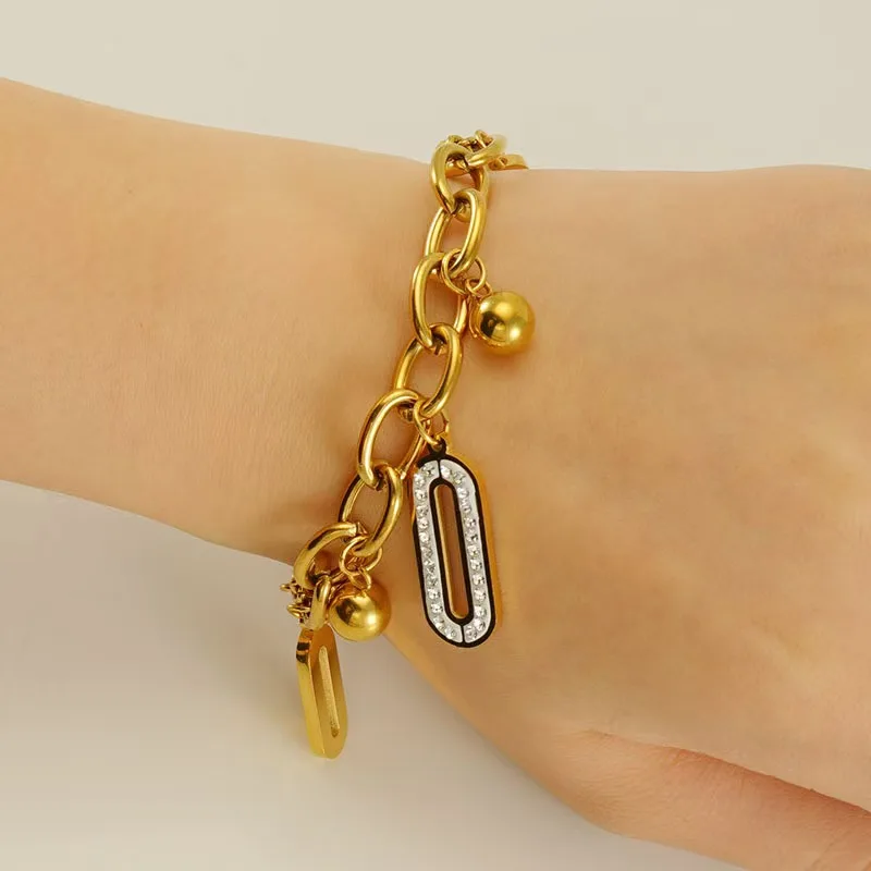 SOMMAR Newest Arrival Gold color Perfume women bracelet men Elliptical pendant bracelet anchor wedding jewelry