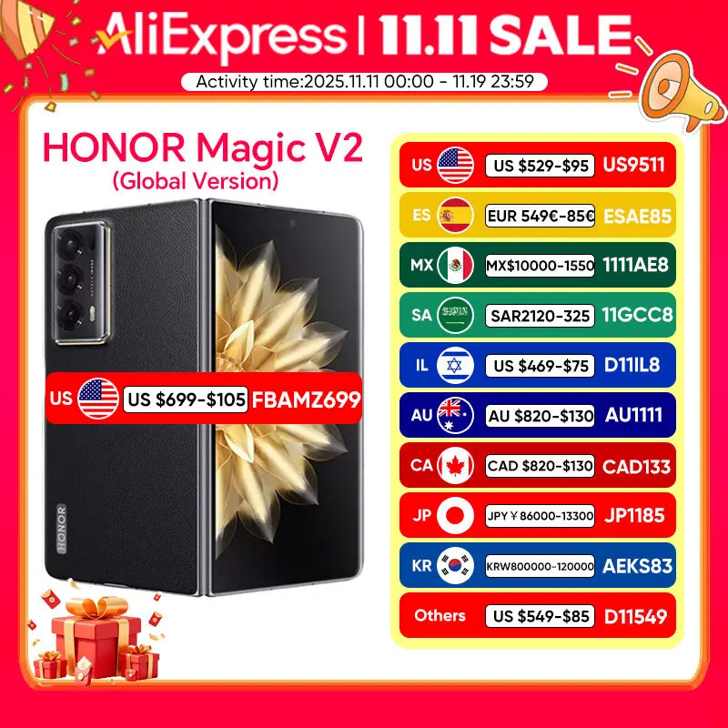 HONOR Magic V2 Global Version 5G Smartphone 7.92