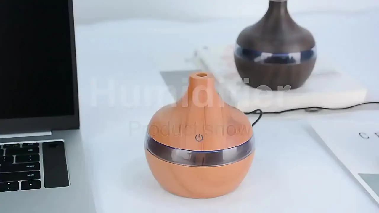 Humidifier Electric Aroma Air Diffuser Wood Ultrasonic Air Humidifier Essential Oil Aromatherapy Cool Mist Maker For Home 300ml