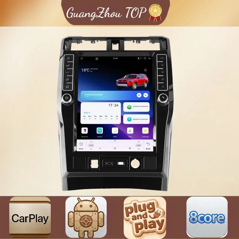 

16.2 Inch 4K Android 13 Car Radio for Toyota 4runner 2009-2023 Wireless CarPlay DSP AHD 4G WiFi Vertical Screen Navigation