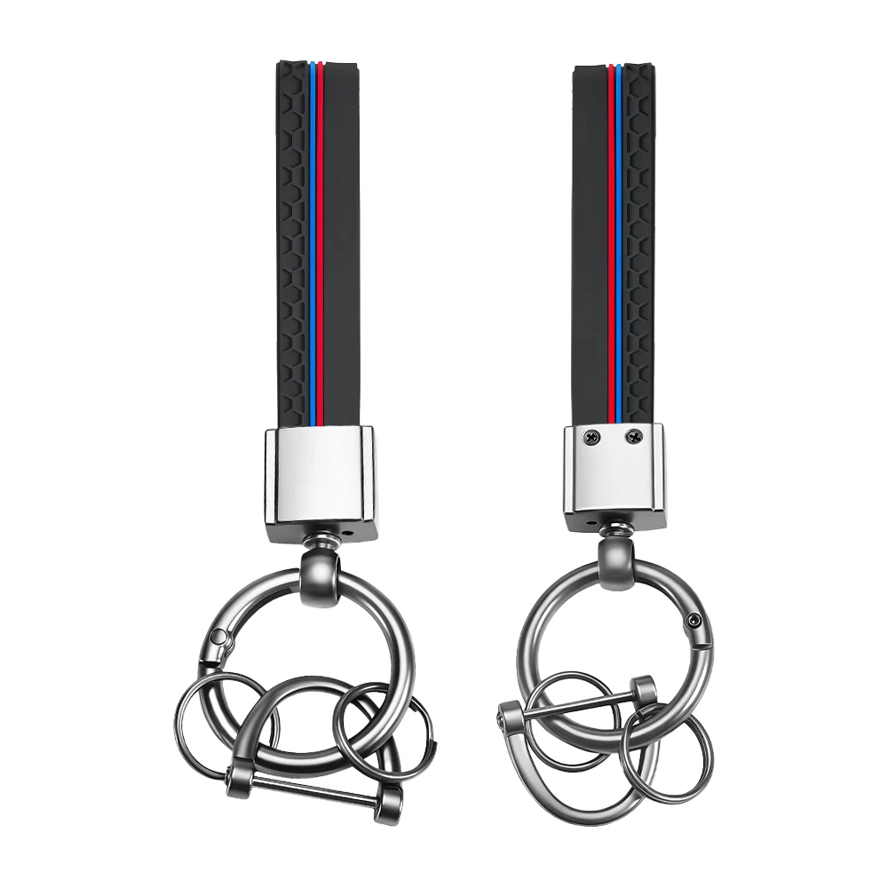 Premium Silicone Car Keychain Fob Strap for Car House Keys Portable Lightweight Flexible Comfort Grip Anti Lost Key Ring Holder