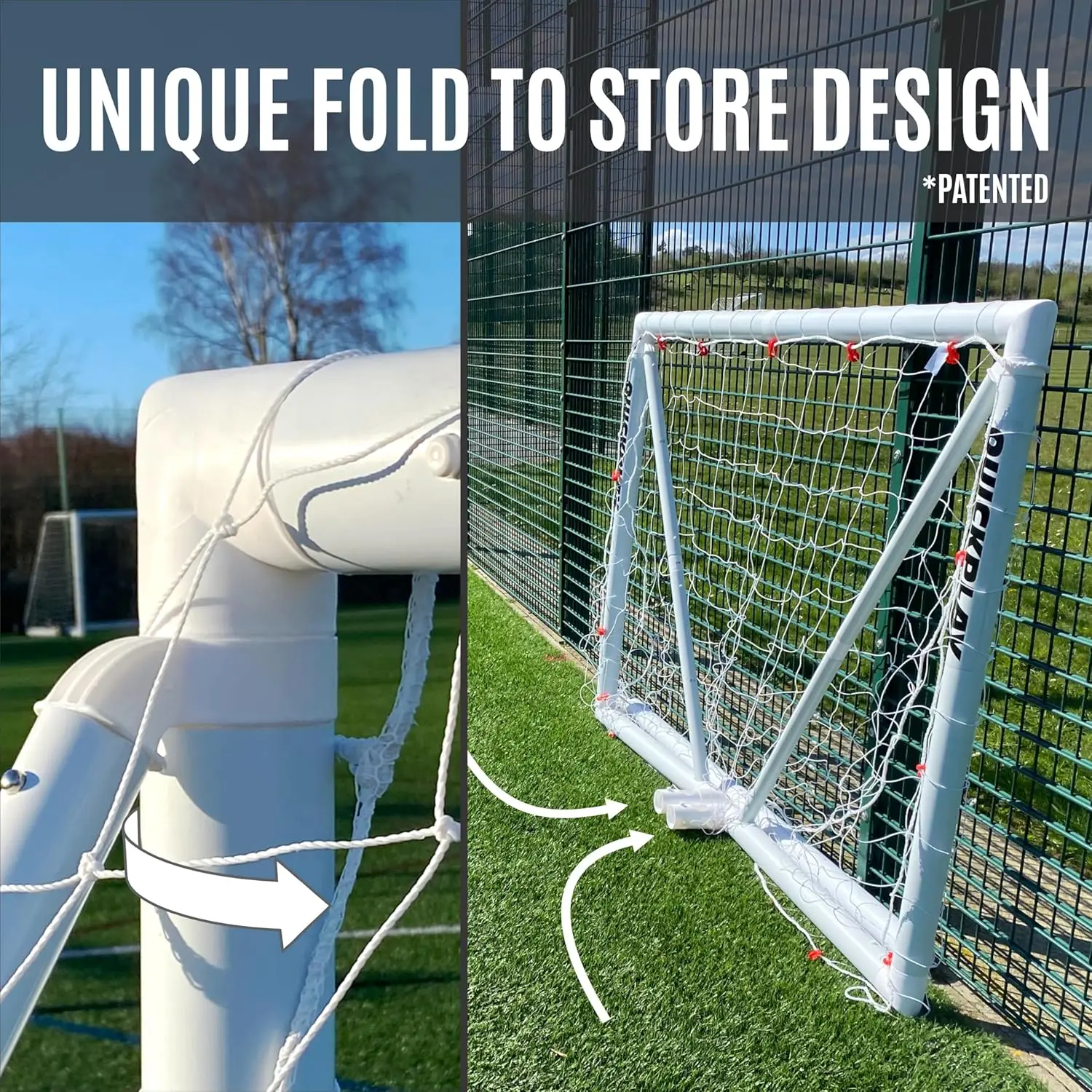 Soccer Goal | The 30 Second Folding Soccer Goal [Single Goal] The Best Weatherproof Soccer Net