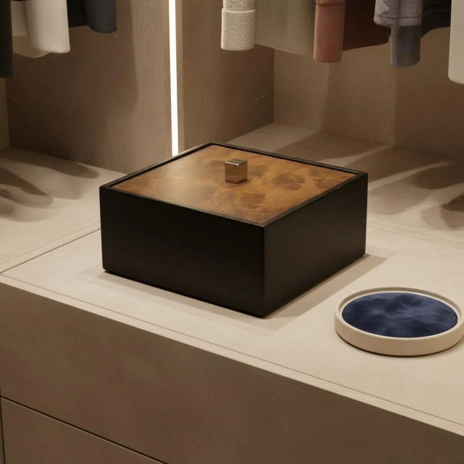 

Decorative Storage Box Luxury Look Jewelry Storage Box Display Case Multipurpose Home Decor for Closet