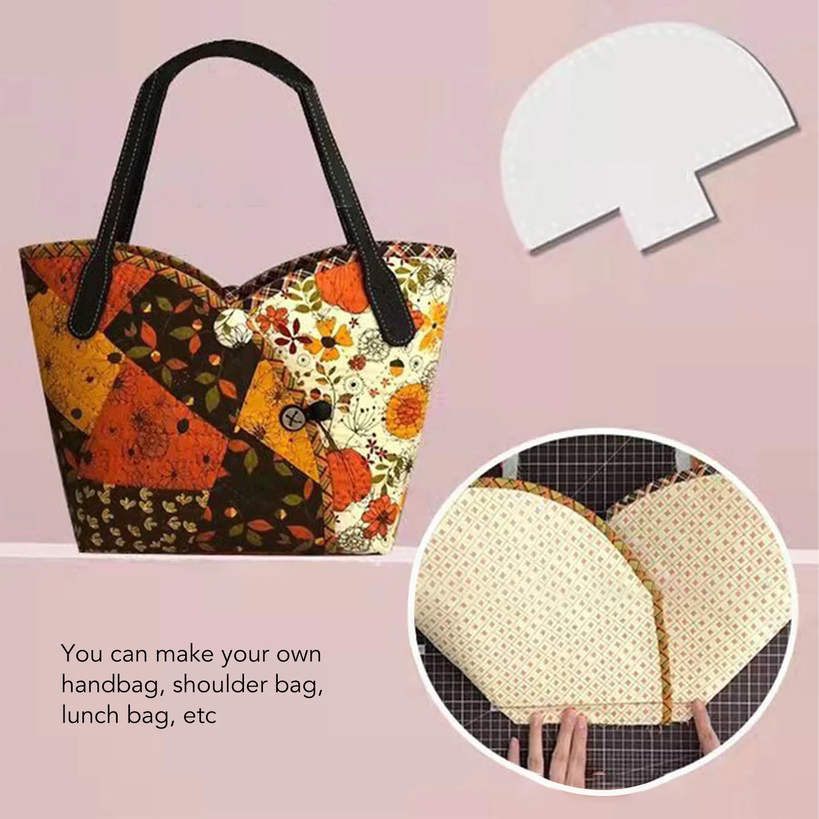 Handbag Sewing Template Transparent Acrylic Reusable Basket Bag Pattern Template For DIY Bag