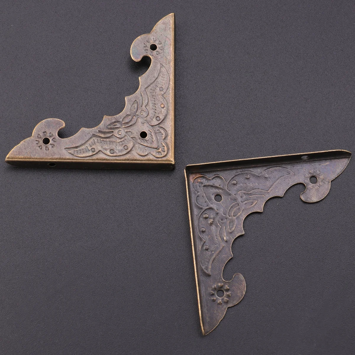 

4pcs Jewelry Protectors Retro Bronze Finish Durable Guards For Desk Table Wood Case Edge Protection Furniture Protector Desk