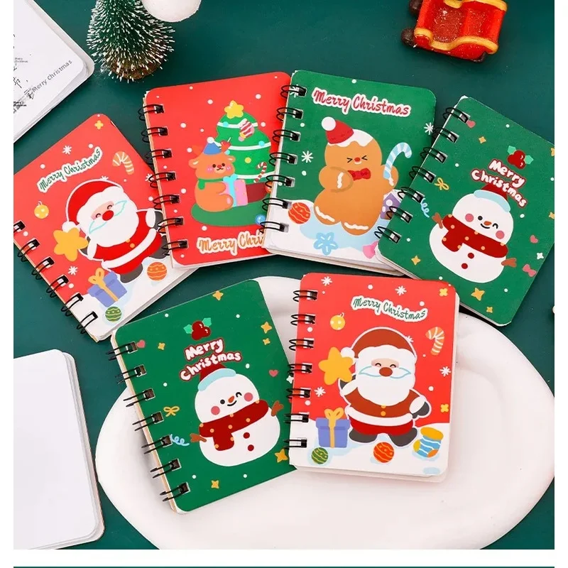 Cute Christmas Spiral Notebook  Memo Student Book Ideal Christmas Gift for Kindergarten Children Practical Award