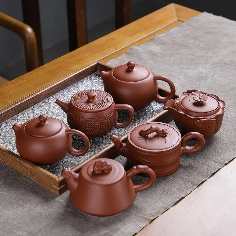 

Чайный сервиз Gongfu ручной работы, большая емкость, фиолетовая глина, горшок для похудения, горшок для домашнего использования, Xi i Pot, чайные инструменты для заваривания кунг-фу, оригинальные игрушки...