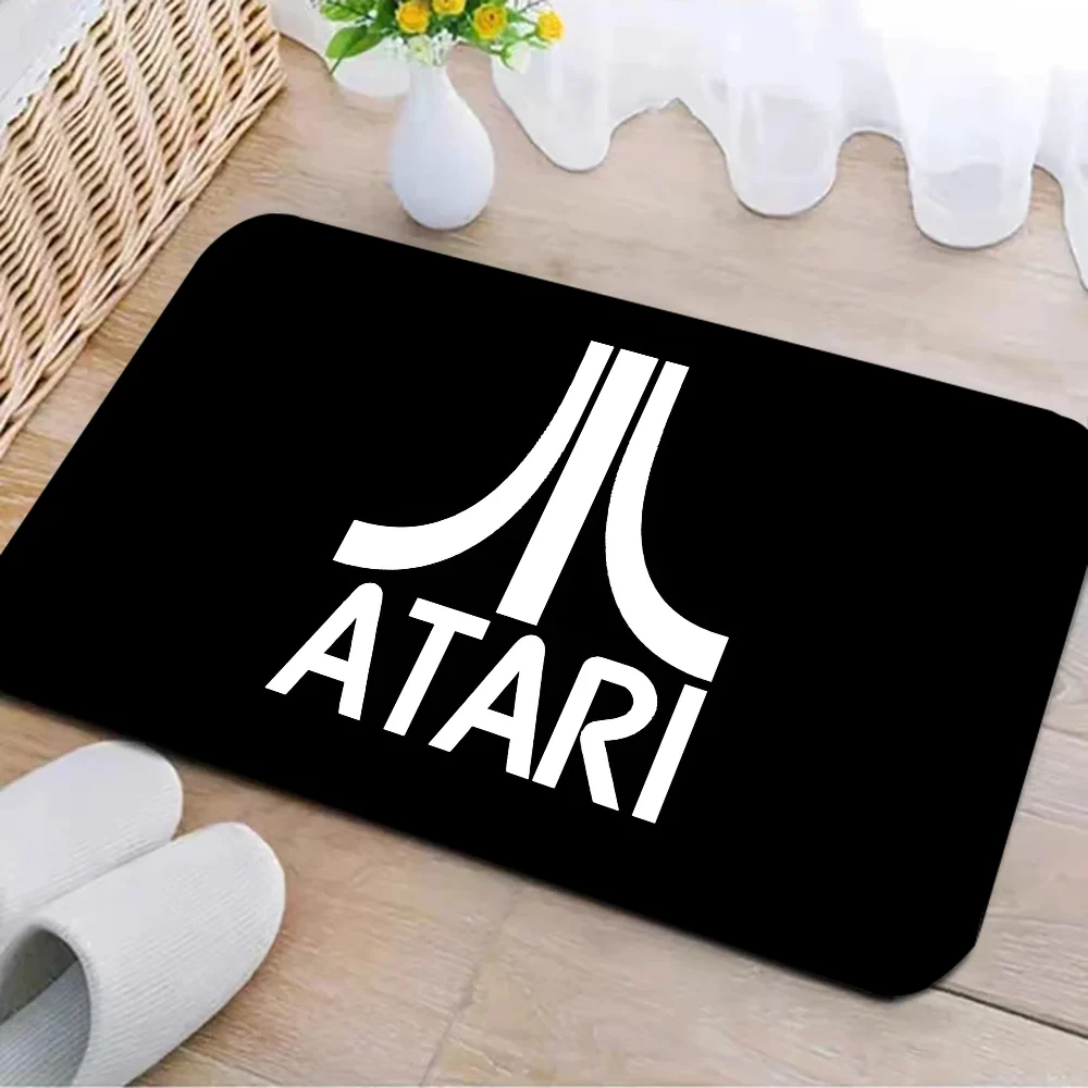 1pc Atari Logo Floor Mat Doormats Home Carpet Foot Mat Bathroom Absorbent Mats Anti-Slip Mats Home Decor