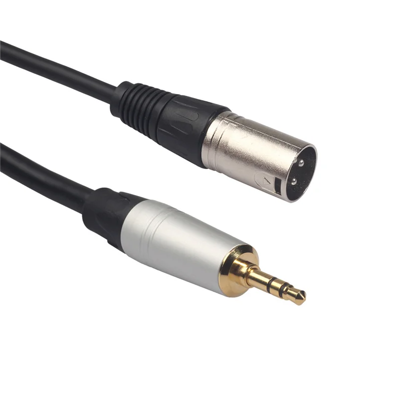 Spina Jack Stereo da 3.5mm cavo Audio spina Jack Stereo da 3.5mm a 3 Pin XLR maschio microfono adattatore cavo Audio 0.3M