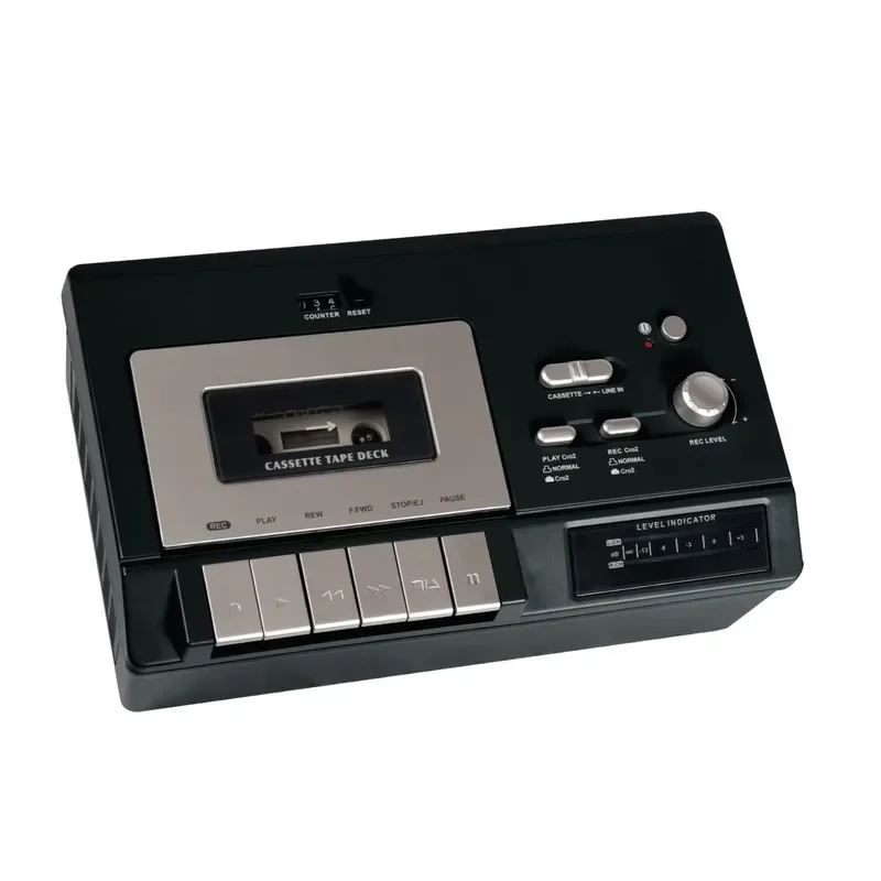 High-quality portable music system with built-in mono speaker audio cassette tape recorder player