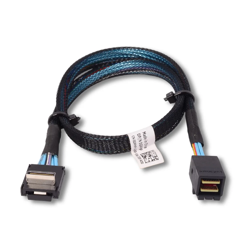 2025 NEW Oculink SFF 8611 To SFF-8643 SAS Data Cable 90 Degrees High Speed HBA Array Card Hard Disk Backplane 40cm