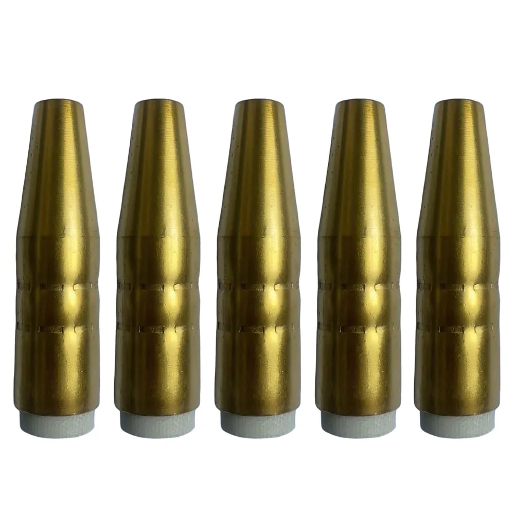 

5pcs Welding Gas Consumables Nozzles Set 4295 3/8" Brass For Bernard Q/S MIG Welding Gas For Bernard 200-600A Q/S Series MIG