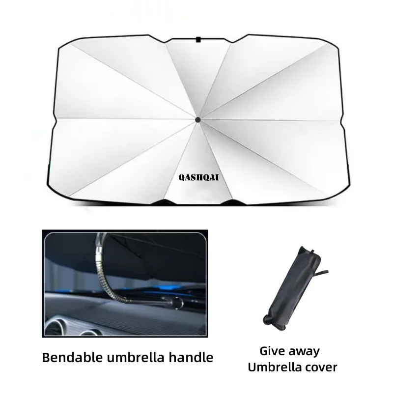 

Car Front Windshield Sunshade Umbrella New Bendable Umbrella Handle For Nissan Qashqai J10 J11 2021 2020 2019 2018- 2011 2010