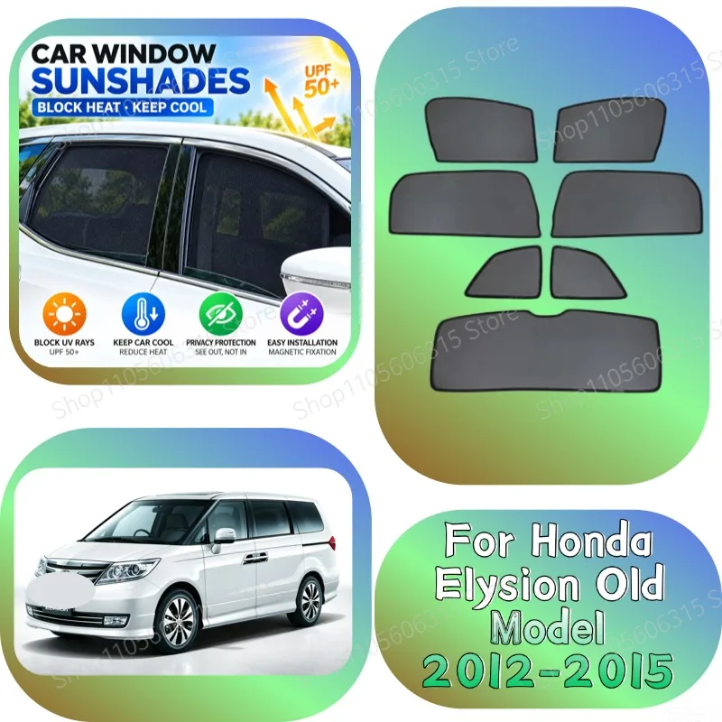 2012-2015 For Honda Elysion Old Model Front Windshield Magnetic Sunshade Mesh UV Protection Custom Fit Car Sun Shade Curtain