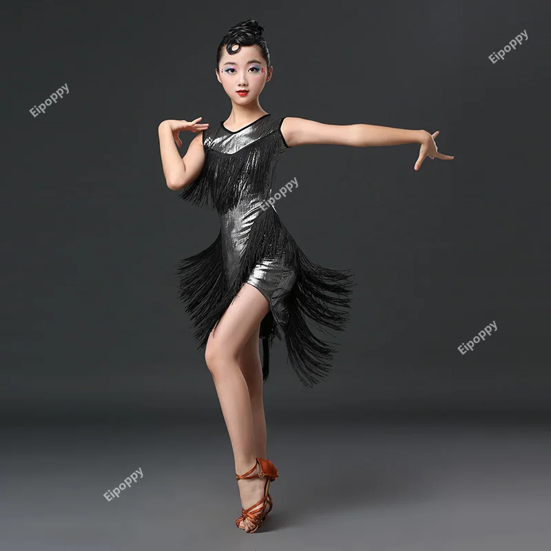 2024 Summer New Style Children Latin Dance Costume Girls Competition Performance Exercise Clothing Tassel Dress Grading Suit