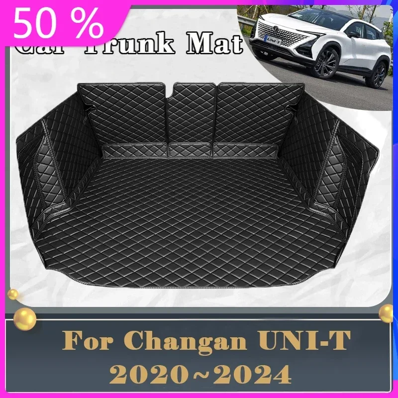 Car Trunk Mat For Changan UNI-T UNIT UNI T 2020~2024 Dirt-resistant Fully Trunk Mat Luxury Rear Cargo Tray Car Accessories 2023