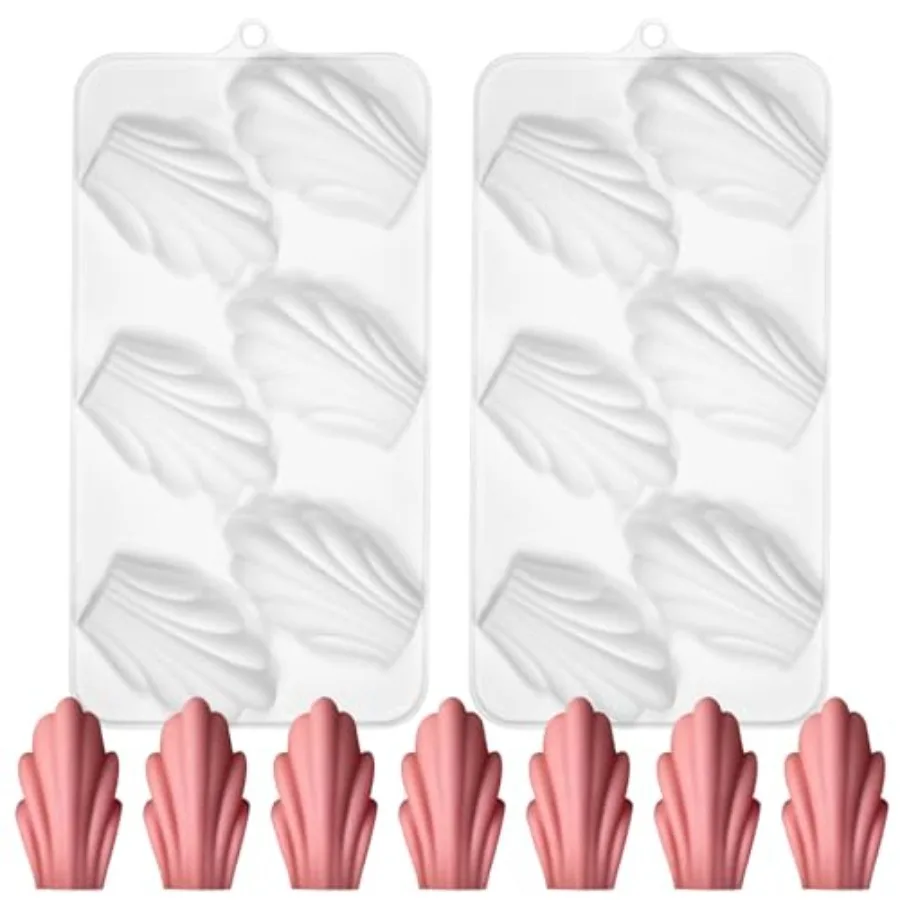 

2Pcs Silicone Madeleine Mold for Baking Nonstick Savarin Shaped Chocolate Molds for Mousse Cake 12-Cavity Silicone Dessert Mold