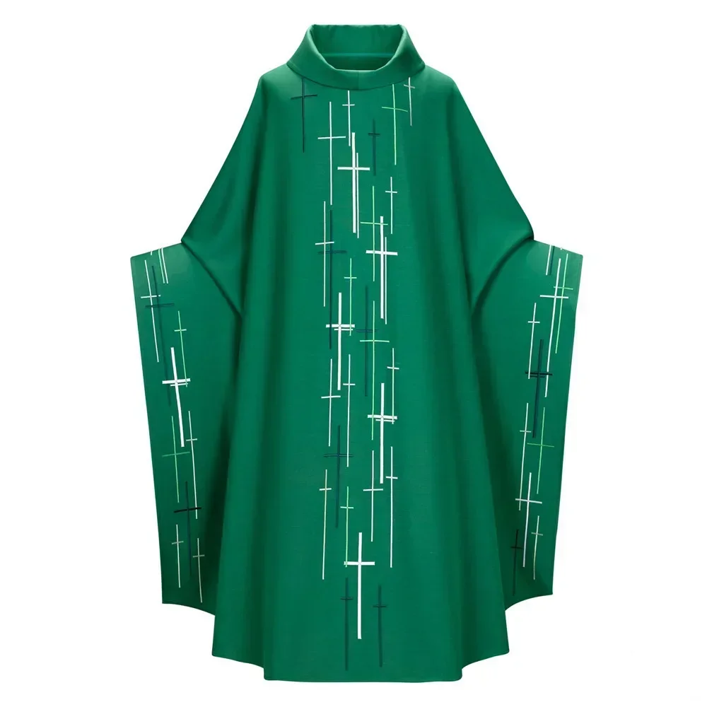 Maniche Stage Performance New Long Robe Bat Robe Unisex Retro Priest preghiera croce God Robe