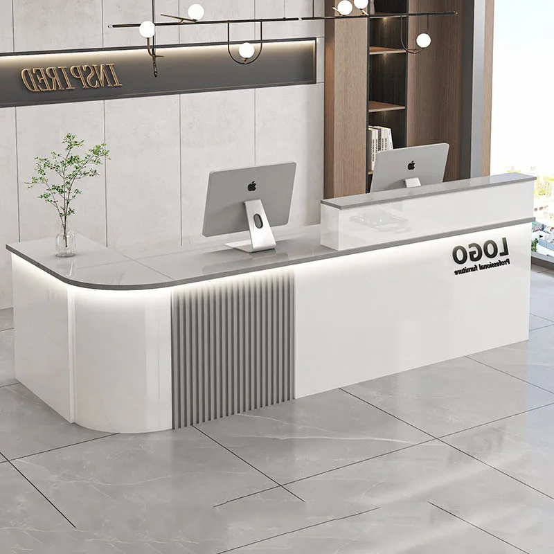 Lounge Irregular Reception Desks European Unique Aesthetic Modern Reception Desks Fashion Comptoire Accueil Unique Furniture