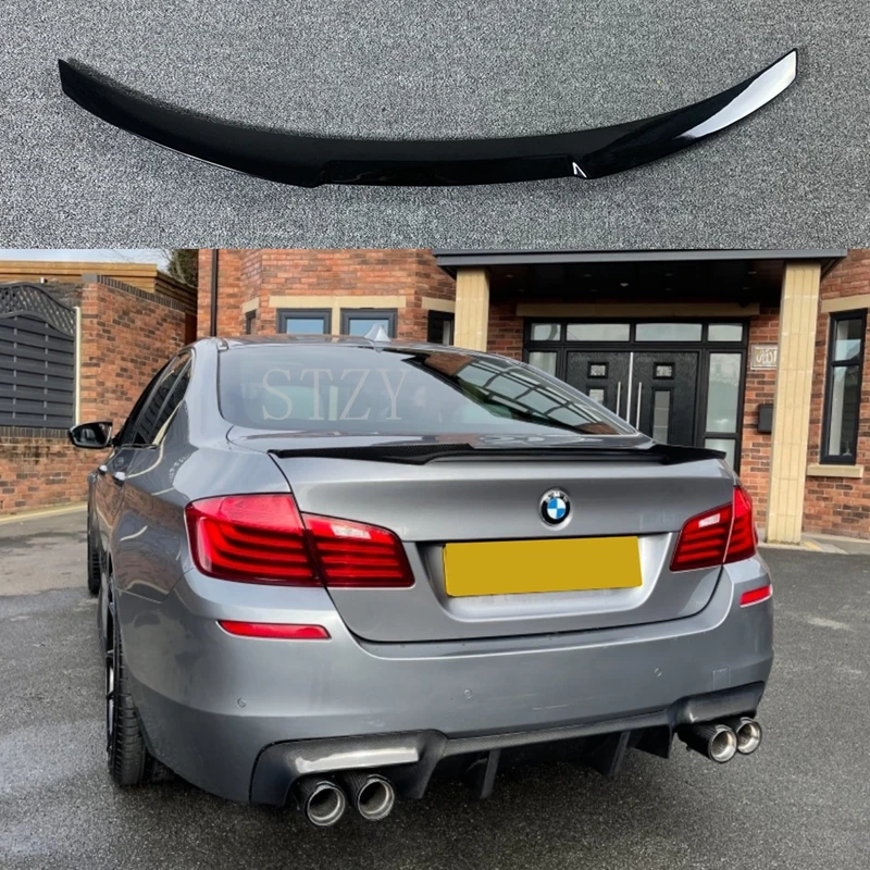 Спойлер для BMW F10 серии 528i 535i 550i 2011-2017, АБС-пластик, цвет грунтовки, спойлер на крышу заднего окна, автомобильные аксессуары Спойлер для BMW F10 серии 528i 535i 550i 2011-2017, АБС-пластик, цвет грунтовки, спойлер на крышу заднего окна, автомобильные аксессуары