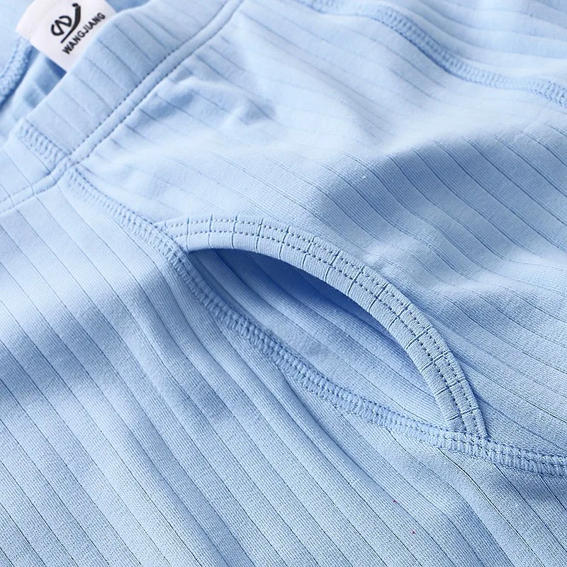 Mens Cotton Thermal Underwear Thin Winter Pants Warm Base Layer 100% Cotton Long Johns Soft Comfortable Home Wear Open Fly