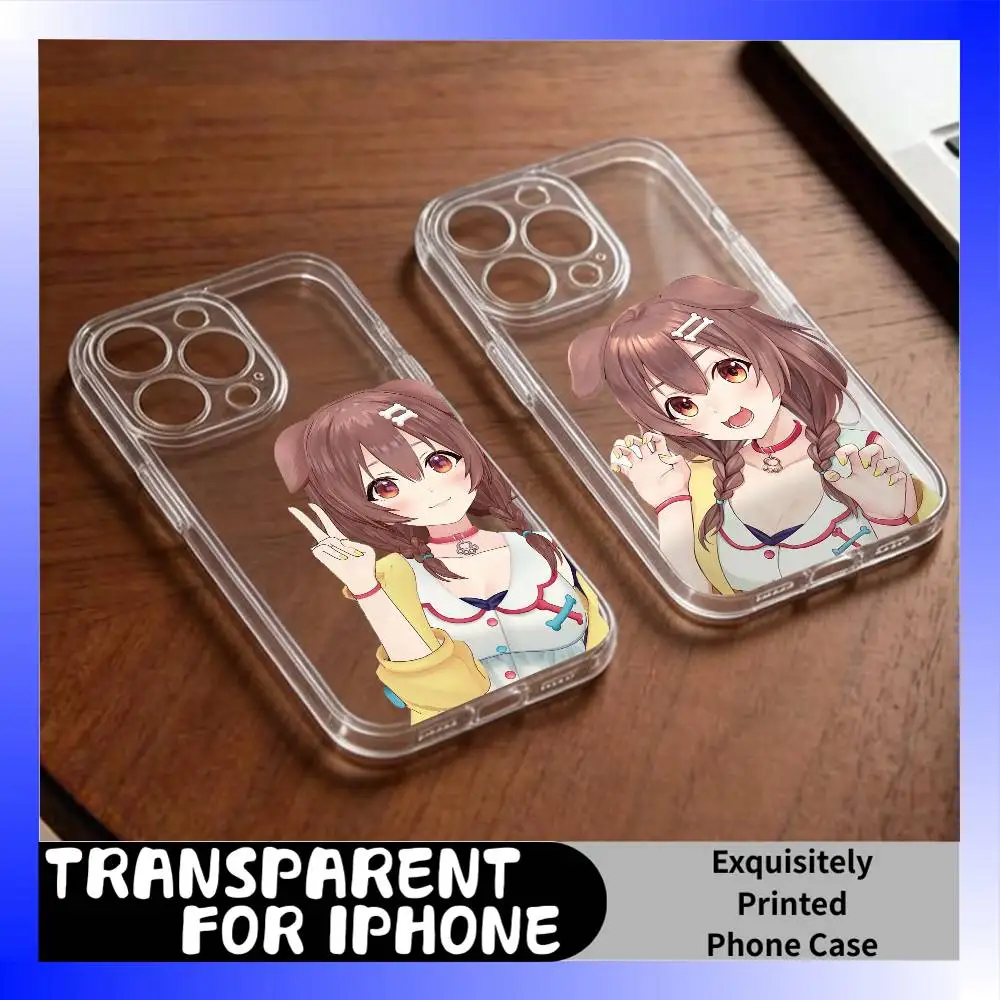 

Inugami Korone Holo Phone Case For iPhone 17 16 15 14 13 12 11 Mini Pro Max Plus Transparent Cover