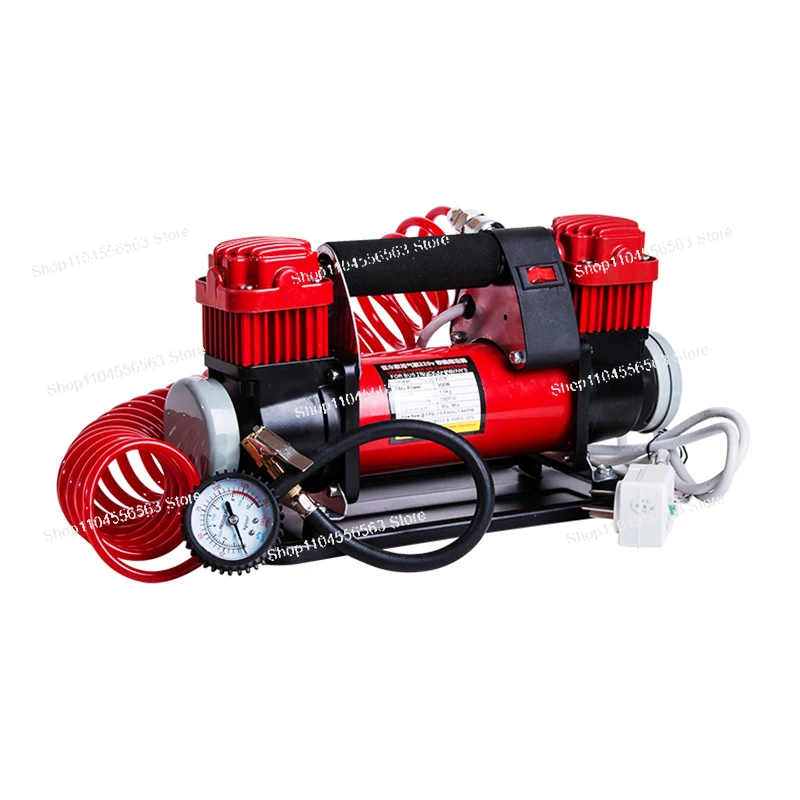 Fast-Inflating 220V Dual Cylinder Air Compressor - Household Electric for Car, SUV & Truck Tires