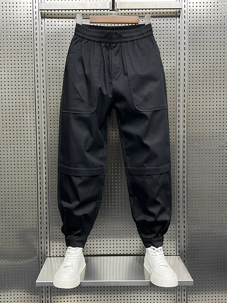 

Модные мужские рабочие брюки свободного кроя, повседневные брюки-харланы с большими карманами, осенняя новинка, стильный бренд