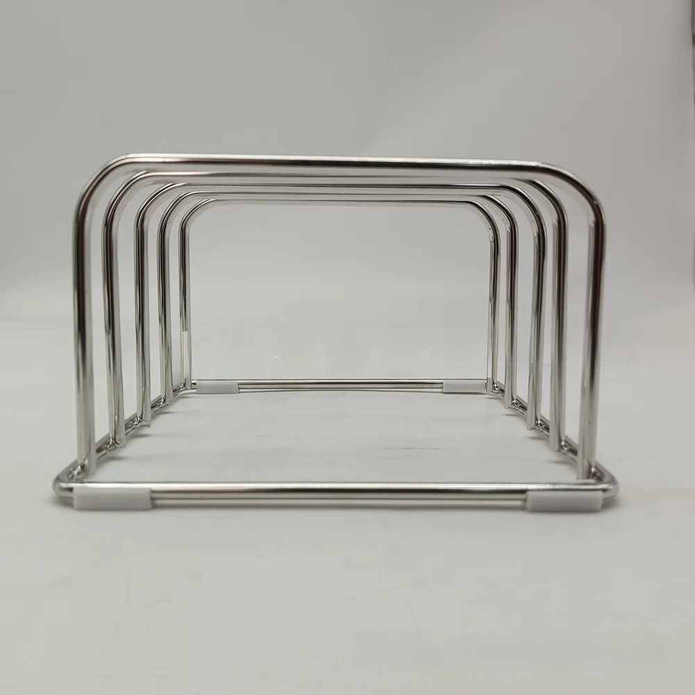 Stainless Steel Kitchen Organizer Rack for Cutting Boards with Minimalist Design and Non Slip Stability on Any
