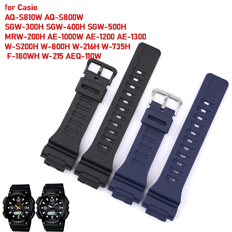 

Для Casio G-shock AQ-S800/AQ-S810W SGW-300H SGW-400H HDC-700 MRW-200H/1300 W-S200H AE-1000W ремешок для часов